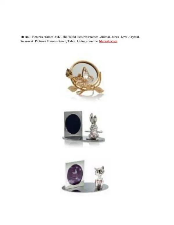 24K Gold Plated /Crystal Ornaments,Figurines,Music Box,Night Lights,Picture Frames,Wind Chimes & 24K gift online Matashi
