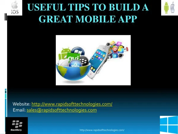 Useful Tips To Build A Great Mobile App