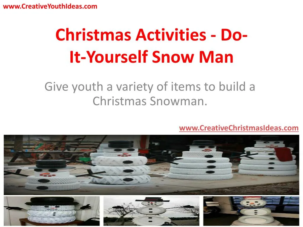christmas activities do it yourself snow man