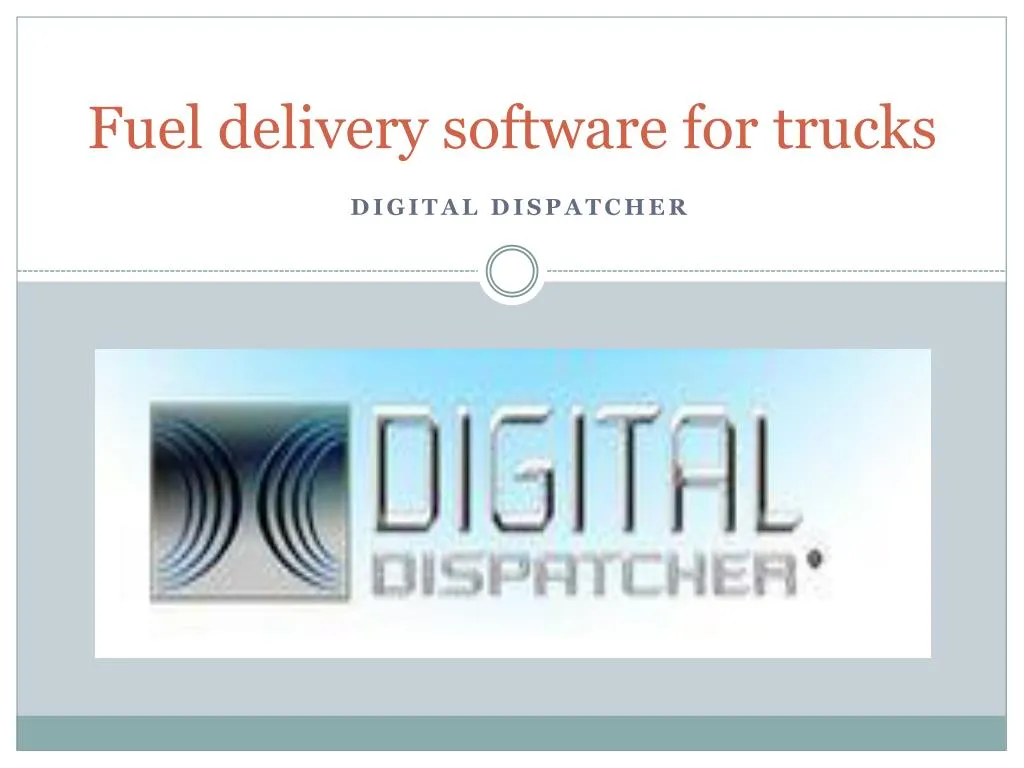 fuel delivery software for trucks