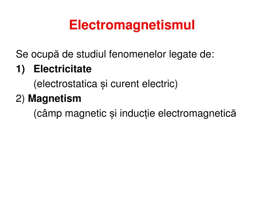 electromagnetismul