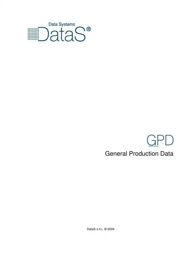 General Production Data