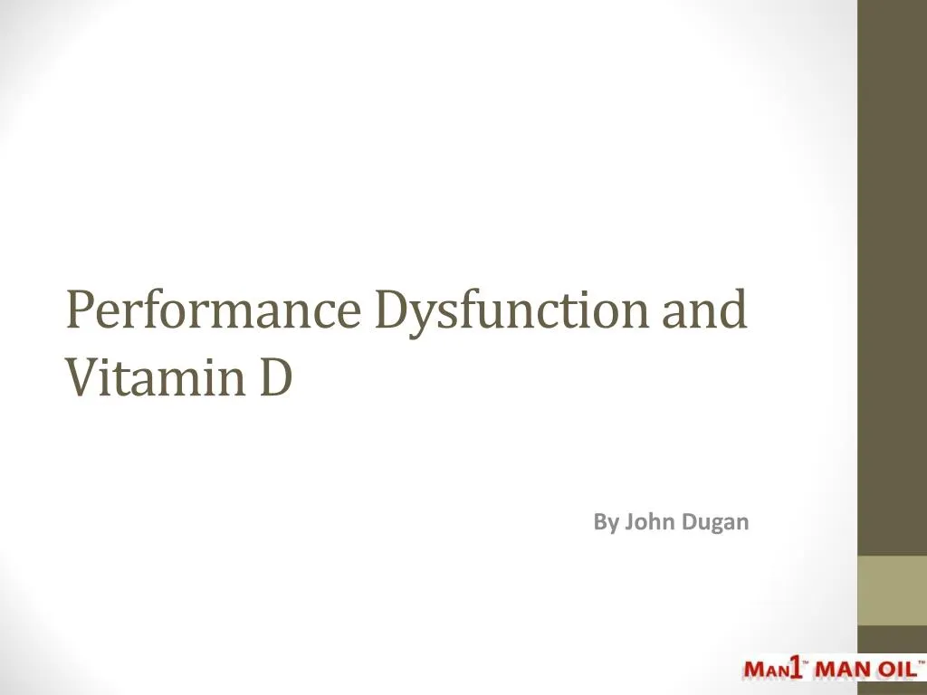 performance dysfunction and vitamin d