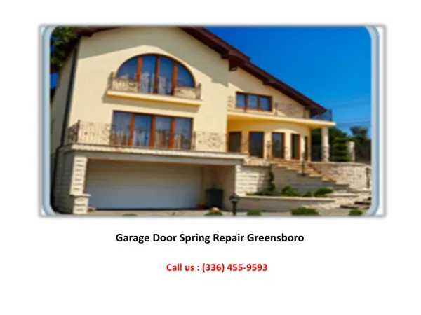 Garage Door Spring Repair Specialists Greensboro