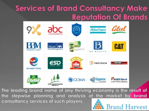 Services of Brand Consultancy Make Reputation Of Brands