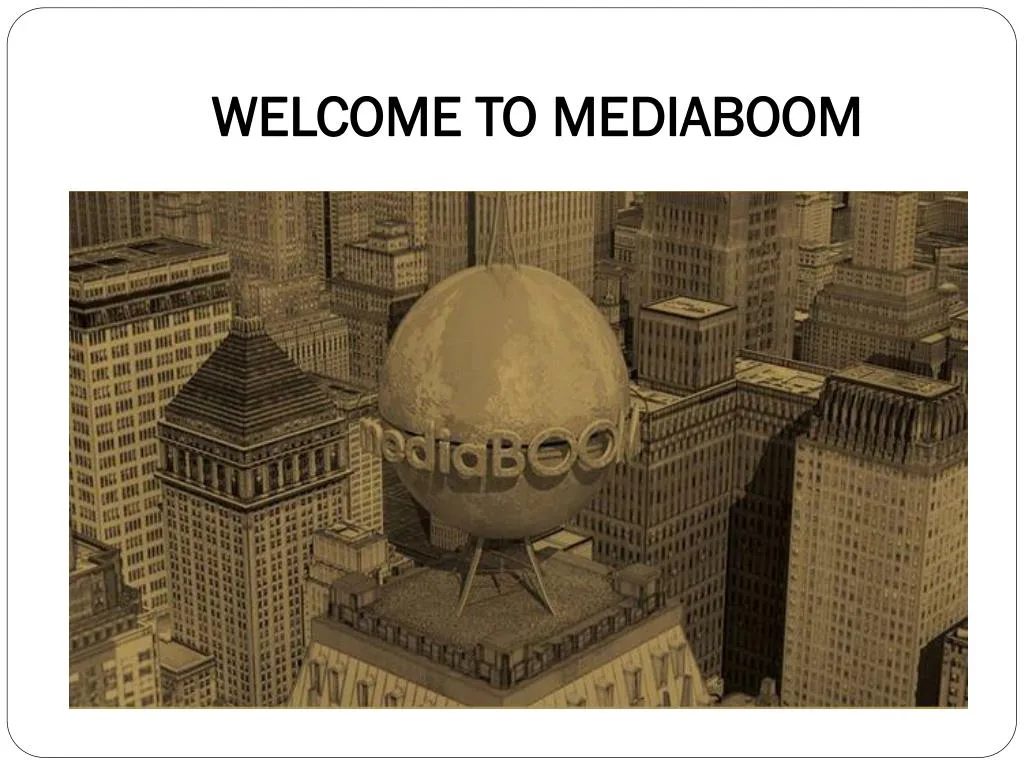 welcome to mediaboom