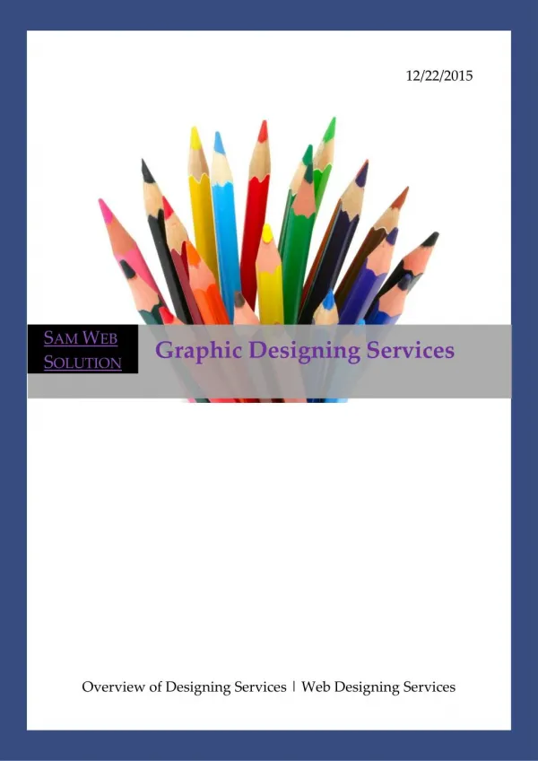 Graphic Design Services and Web Designing Company in Bangalore