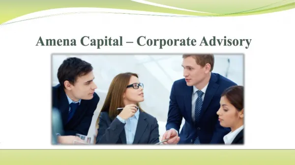 Amena Capital – Corporate Advisory
