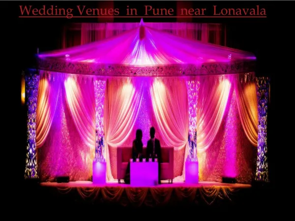 Wedding Venues in Pune near Lonavala