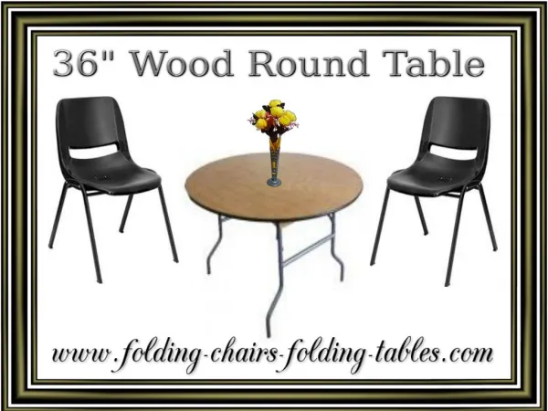 36" Wood Round Table - Folding Chairs Tables Larry