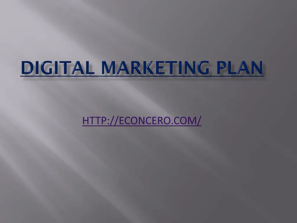 digital marketing plan http econcero com