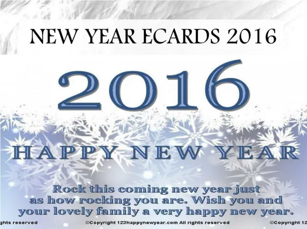 New Year Ecards