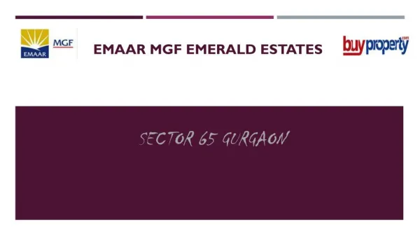 Emaar MGF Emerald Estates Offers 2/3 BHK Residential Property