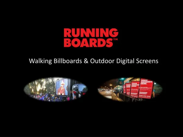 Walking Billboards & Outdoor Digital Screens