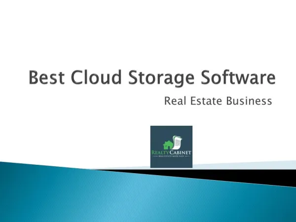 Best Cloud File Storage - Real estate Business