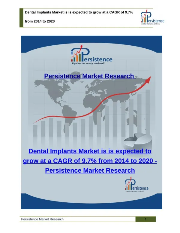 Dental Implants Market: Analysis, Trends, Share, Size to 2020