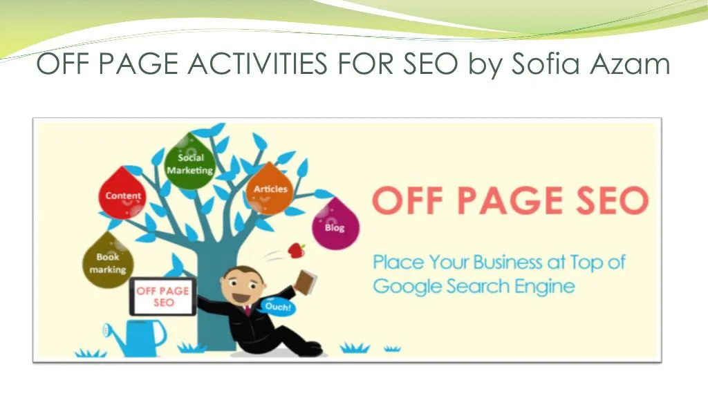 off page activities for seo by sofia azam