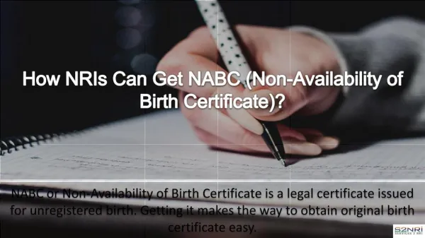 How NRIs Can Get NABC (Non-Availability of Birth Certificate)?