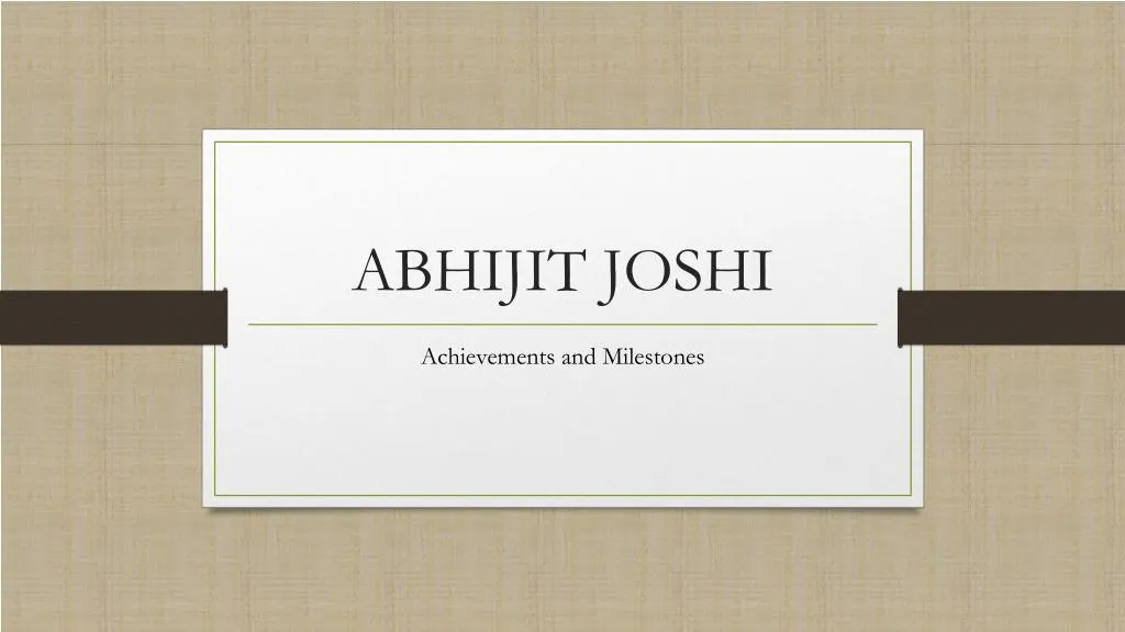abhijit joshi