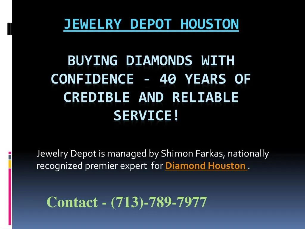 jewelry depot is managed by shimon farkas nationally recognized premier expert for d iamond houston