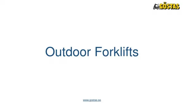 Kinds of Outdoor Forklifts