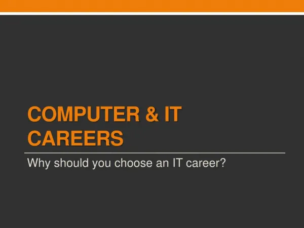 Computer & IT careers [ComputerCareers.org]