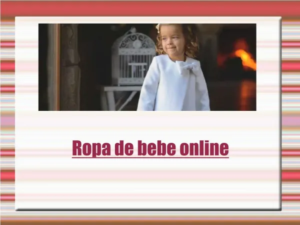 ropa de bebe online