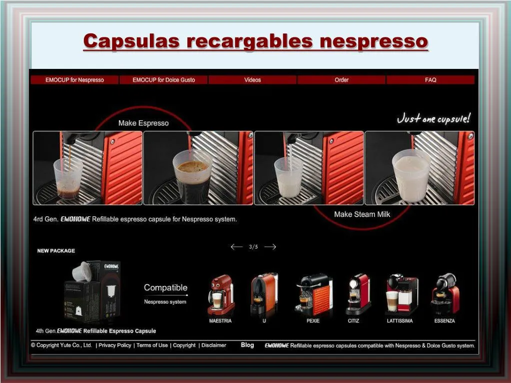 capsulas recargables nespresso