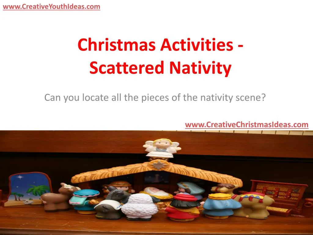 christmas activities scattered nativity