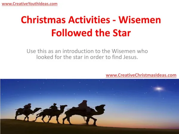 Christmas Activities - Wisemen Followed the Star