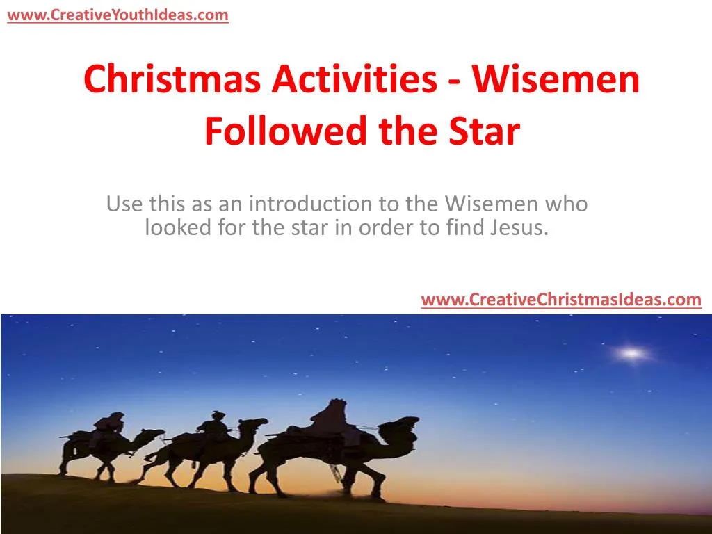 christmas activities wisemen followed the star