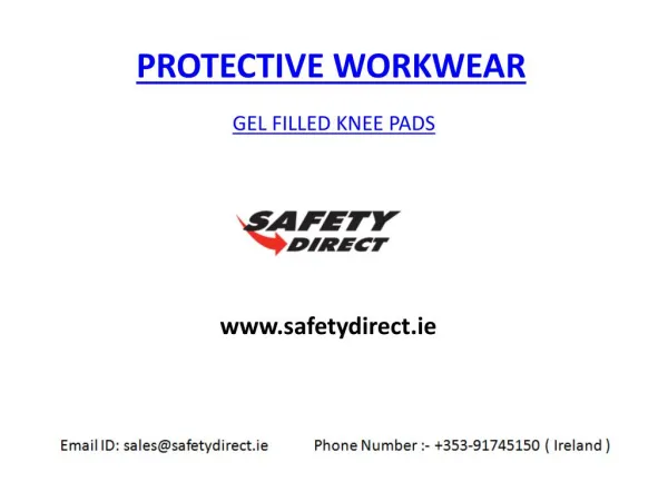 Gel Filled Knee Pads in safetydirect.ie