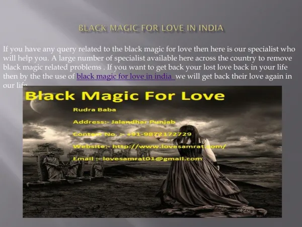black magic for l ove i n i ndia