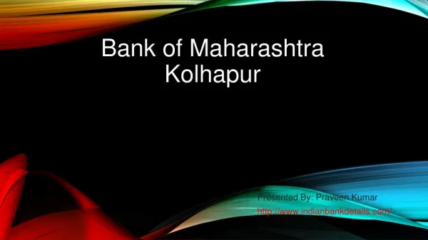 Bank of Maharashtra in Kolhapur