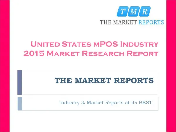 Analysis of mPOS Industry Key Manufacturers Forecast Report