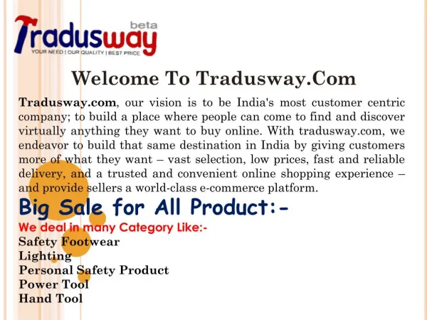 Tradusway Offer a Sale For all Industrial Tool