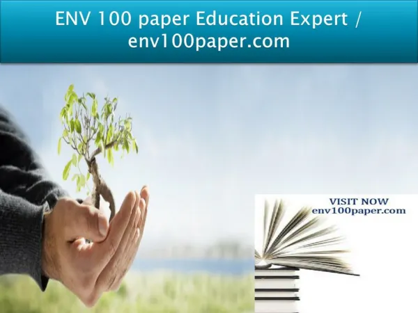ENV 100 paper Education Expert / env100paper.com