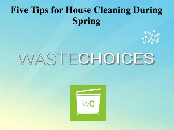 Five Tips for House Cleaning in Spring