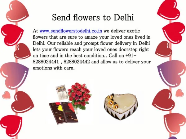 Send Online Flowers & gifts to Delhi