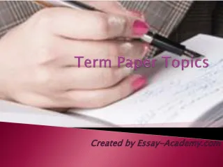 Term Paper Topics - slide 1