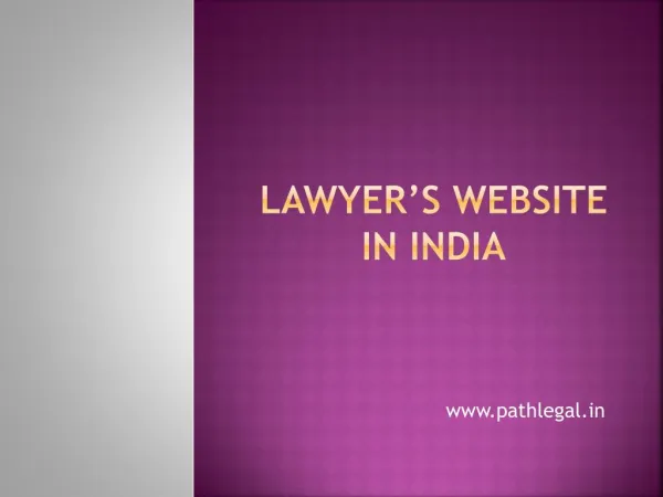 Lawyer’s Website in India