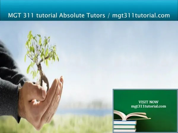 MGT 311 tutorial Absolute Tutors / mgt311tutorial.com