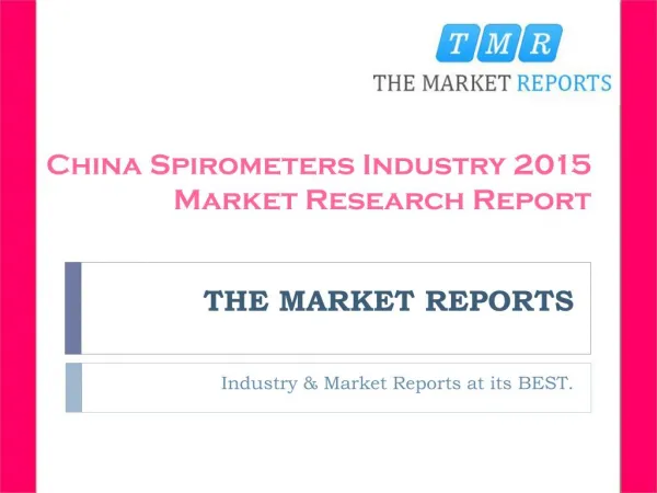Industry News Analysis of Spirometers Forecast Report to 2021