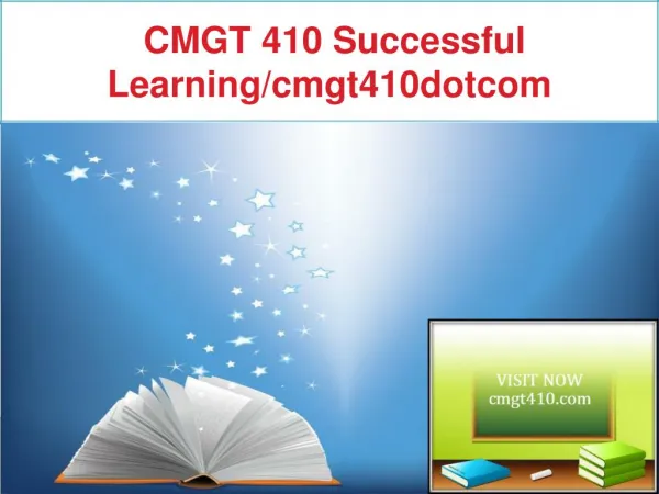 CMGT 410 Successful Learning/cmgt410dotcom