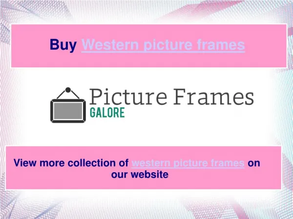Western picture frames