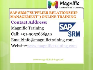 SAP SRM ONLINE TRAINING IN CANADA|AUSTRALIA|SOUTH AFRICA - slide 1