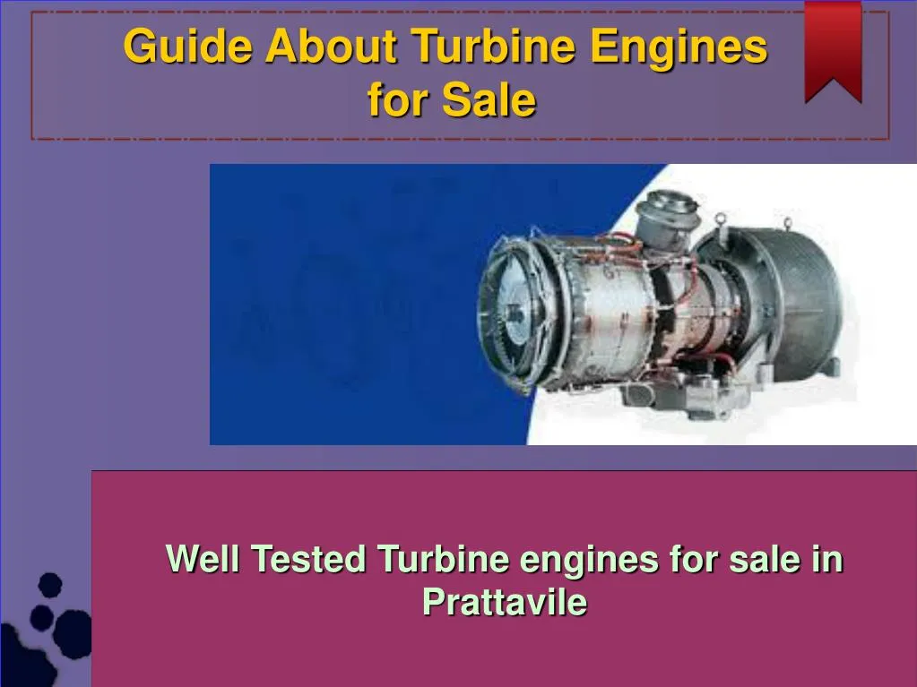 well tested turbine engines for sale in prattavile