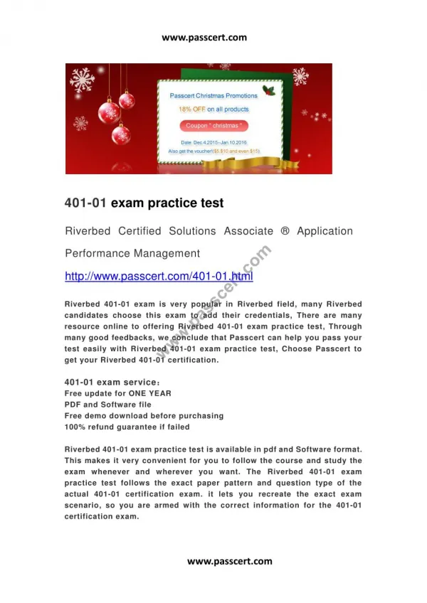 Riverbed 401-01 Exam practice test