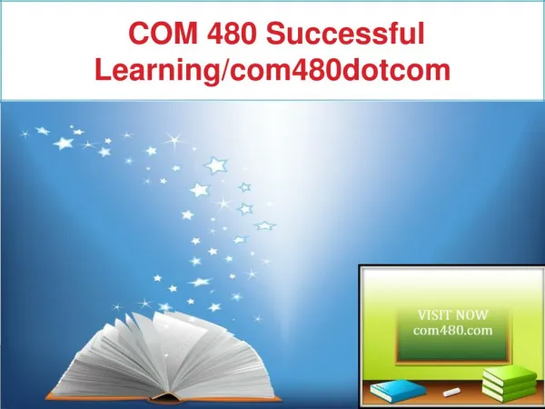 COM 480 Successful Learning/com480dotcom