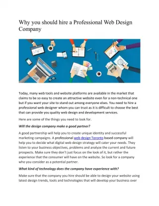 Why you should hire a Professional Web Design Company - slide 1